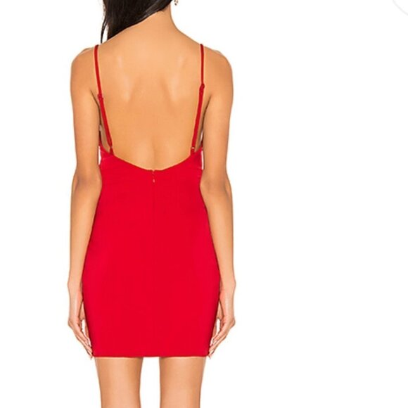 About Us Red Ruched Mini silhouette Cocktail Dress - Picture 2 of 10
